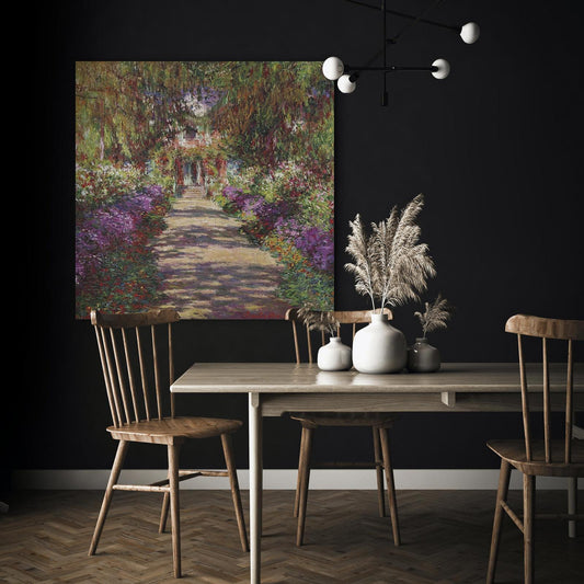 Schilderij - Garden Path in Giverny