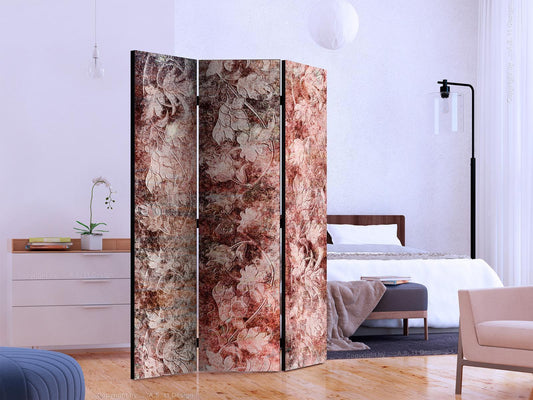 Folding Screen - Coral Bouquet [Room Dividers] 
