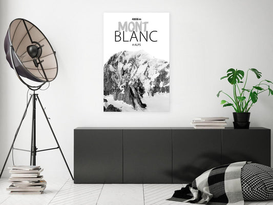 Gemälde - Mont Blanc (1 Teil) Vertikal