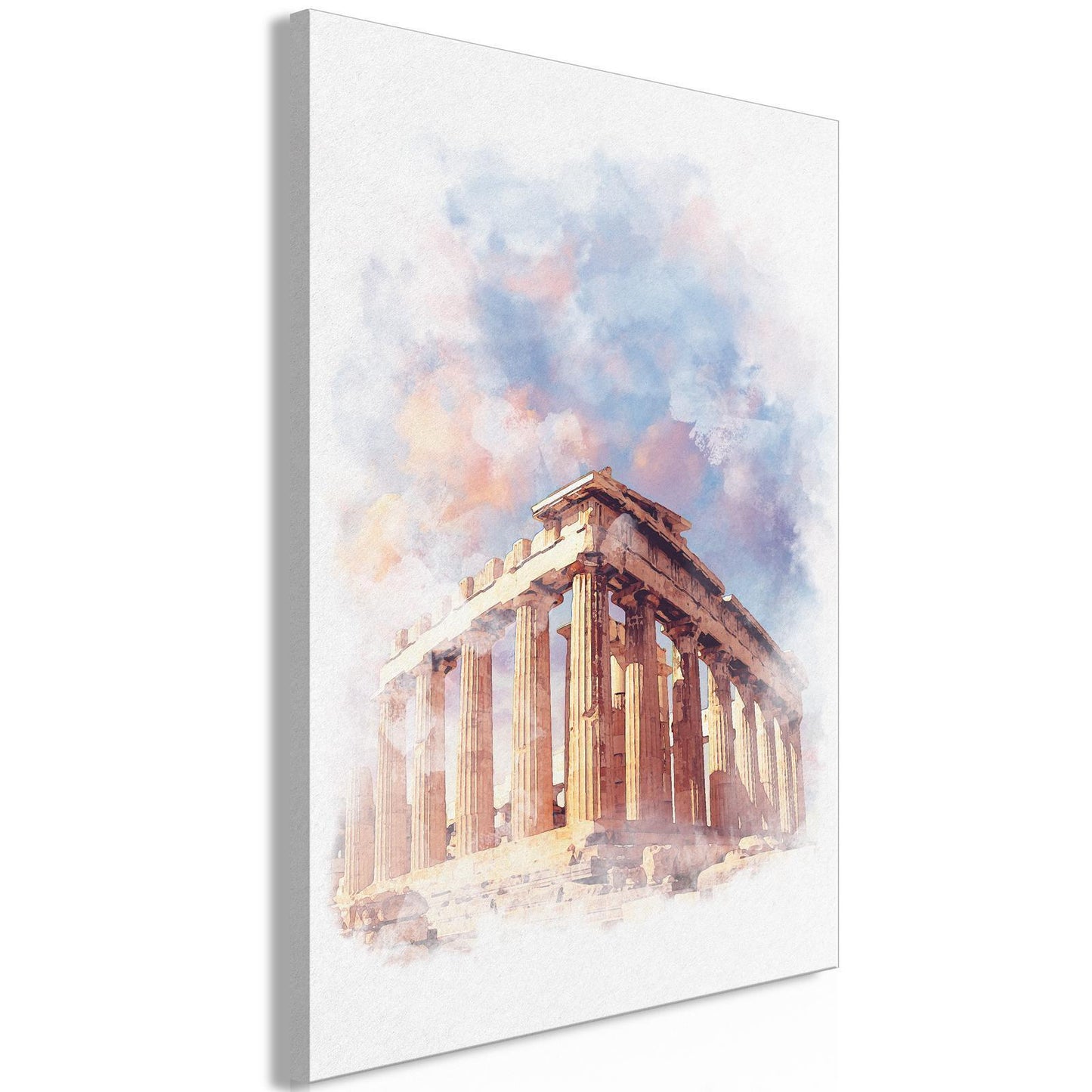 Schilderij - Painted Parthenon (1 Part) Vertical