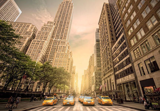 Fototapete - New York - gelbe Taxis