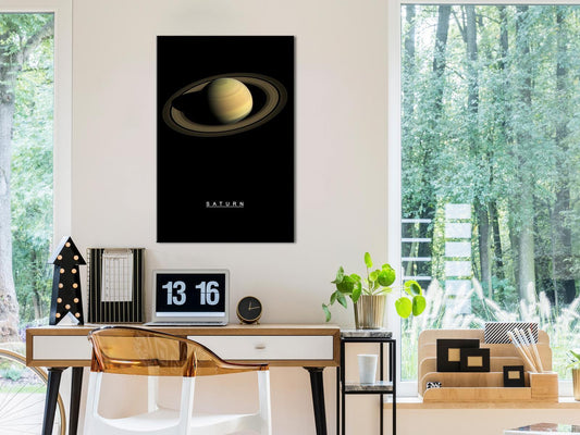 Schilderij - Saturn (1 Part) Vertical
