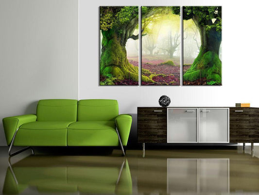 Painting - Mysterious forest - triptych