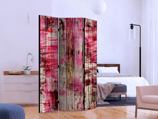 Folding Screen - Abstract Wood [Room Dividers] 