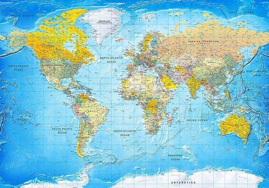 Selbstklebende Fototapete - World Classic Map