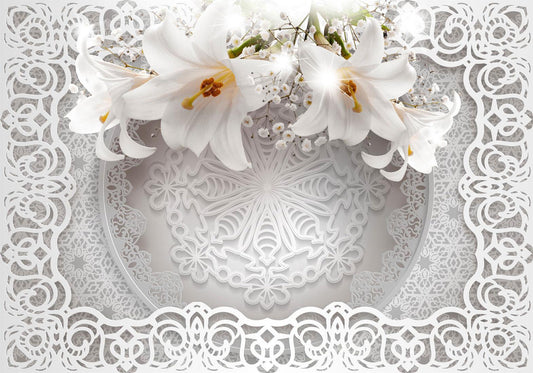 Self-adhesive photo wallpaper - Lilies and Ornaments