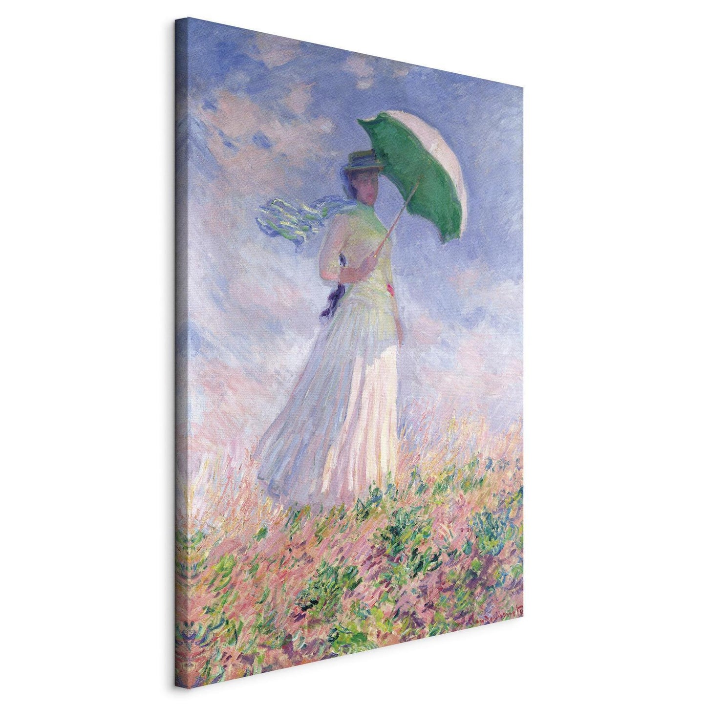 Schilderij - Woman with a Parasol, facing right