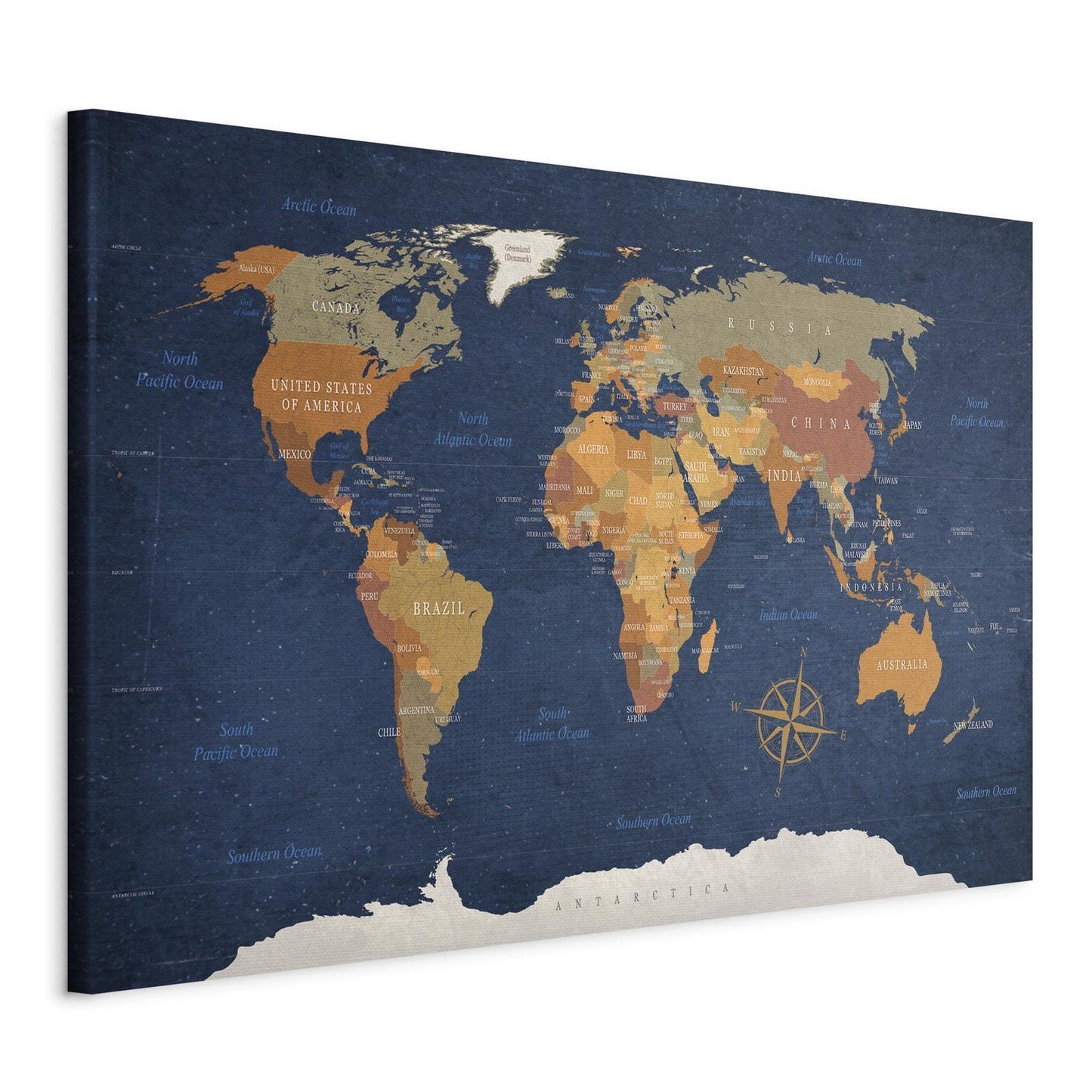 Malerei - Weltkarte: Tintenmeere