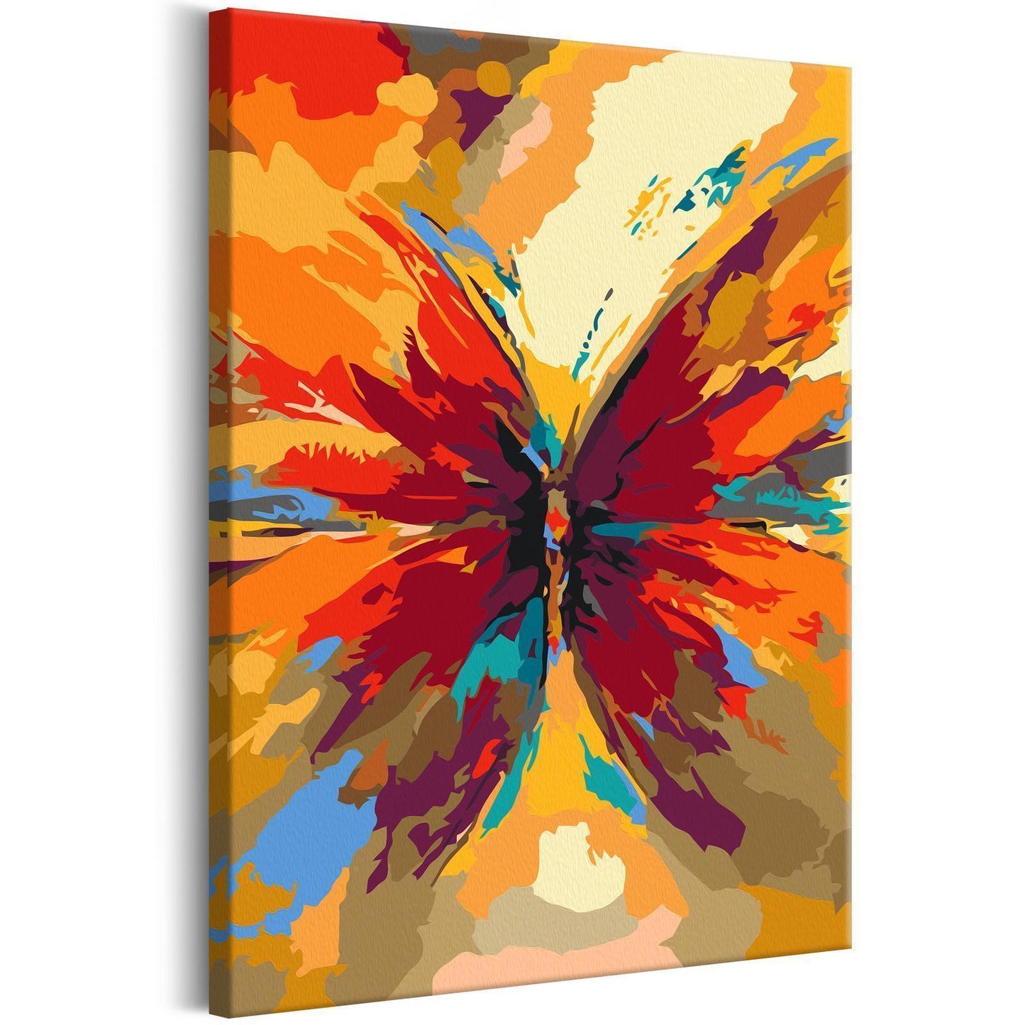 Doe-het-zelf op canvas schilderen - Multicolored Butterfly