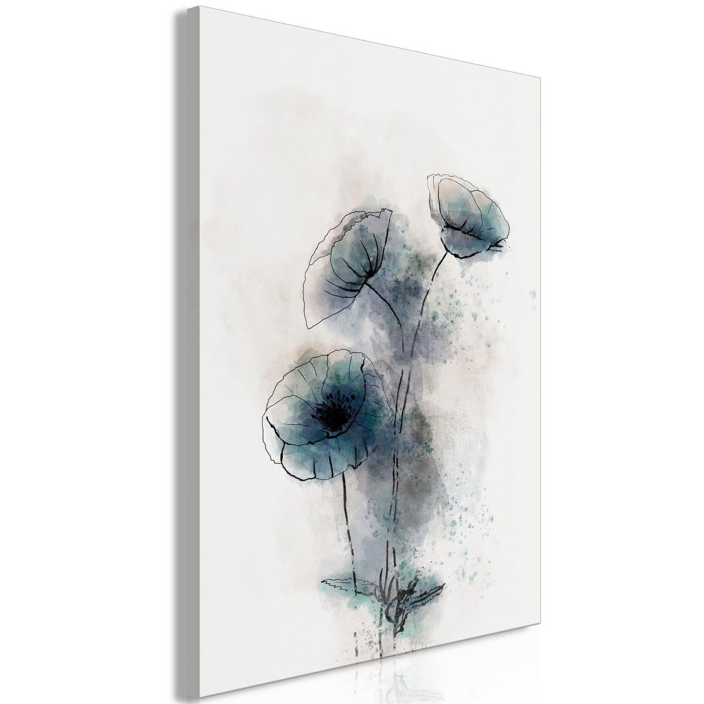 Painting - Blue Poppies (1 Part) Vertical