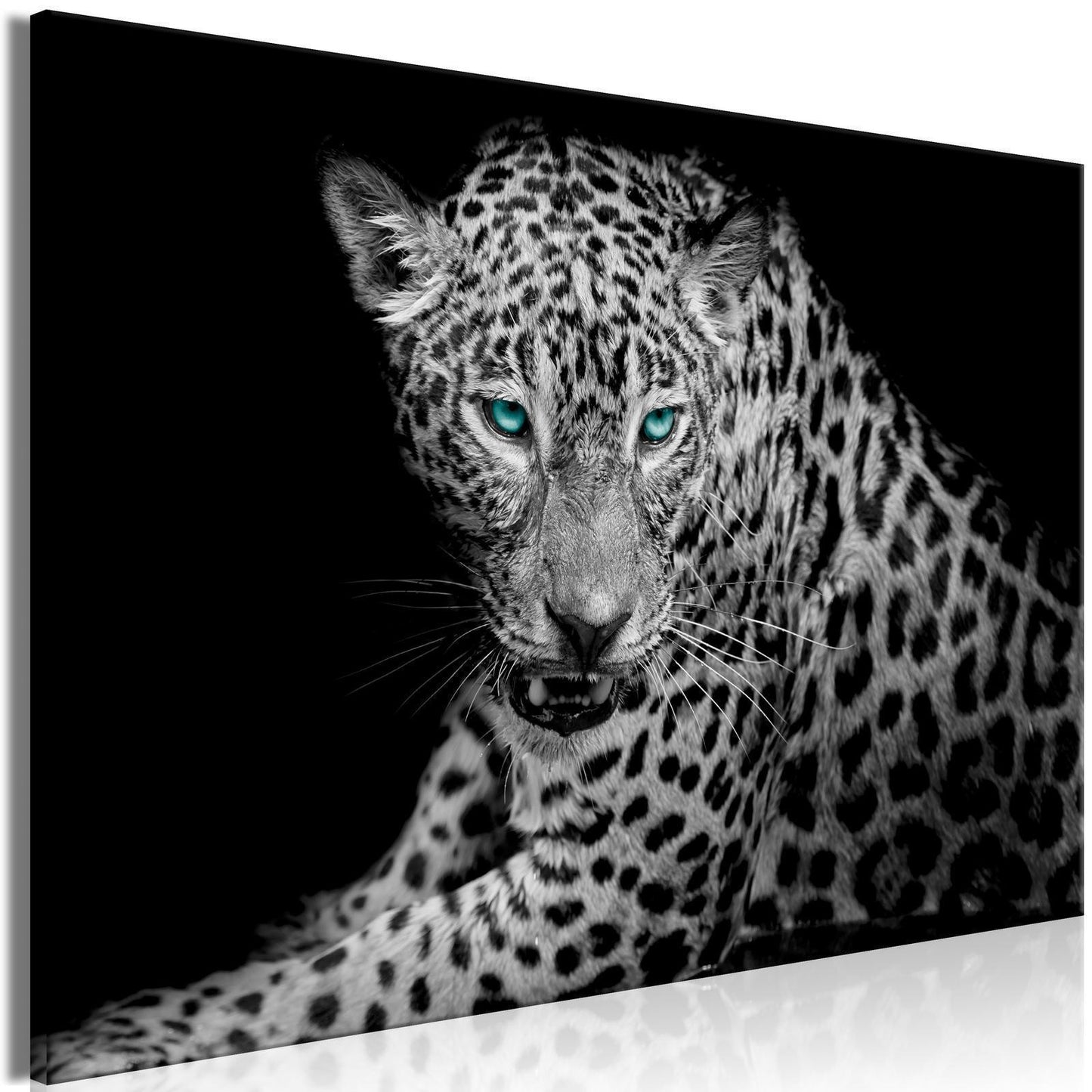 Schilderij - Leopard Portrait (1 Part) Wide