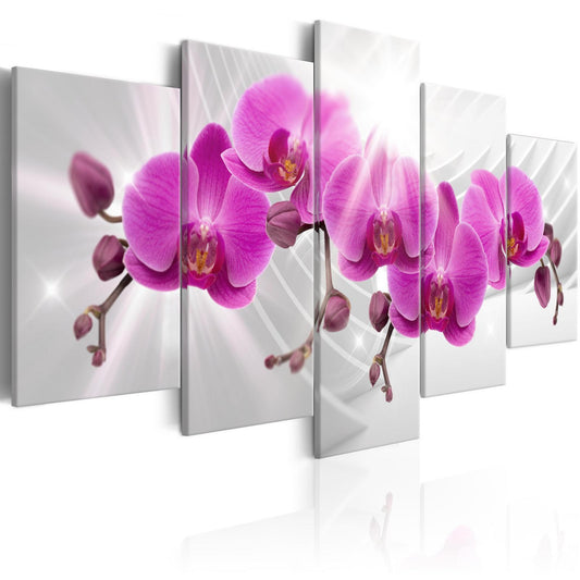 Gemälde - Abstrakter Garten: Rosa Orchideen