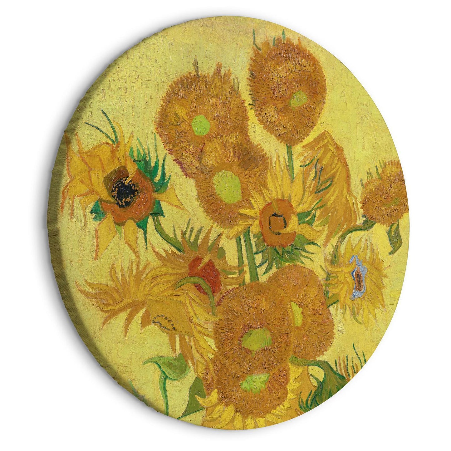 Rond schilderij - Sunflowers (Vincent van Gogh)