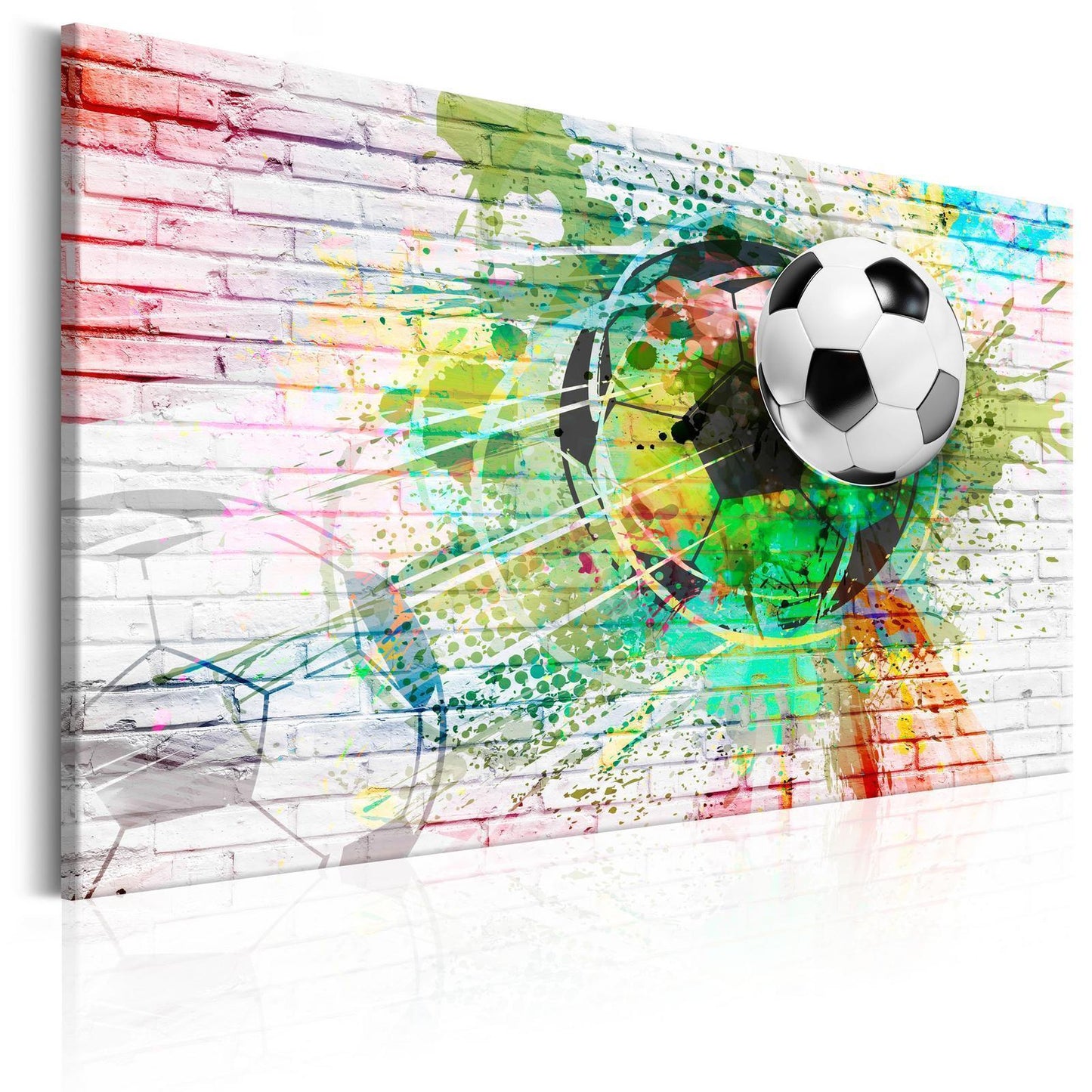 Schilderij - Colourful Sport (Football)