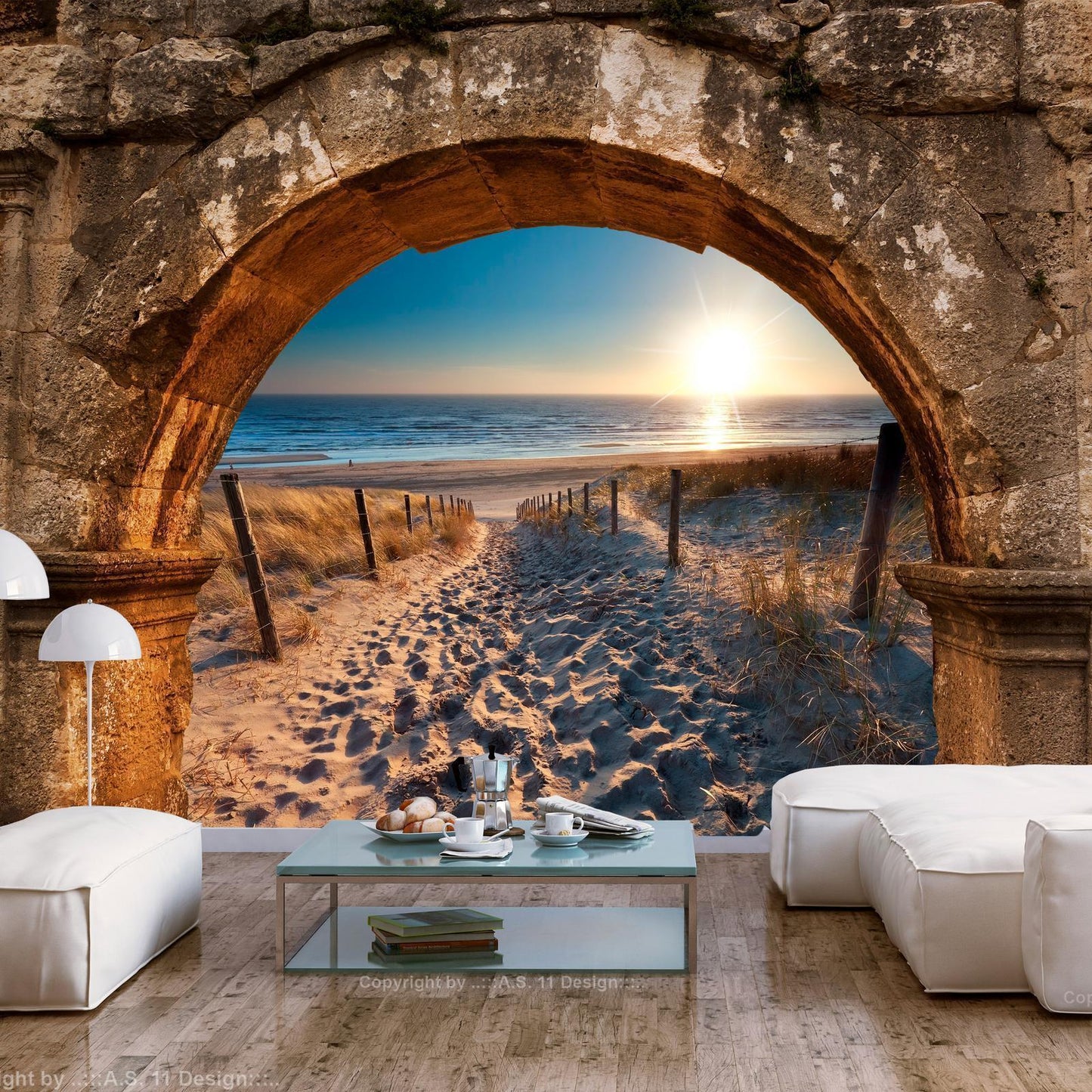 Fotobehang - Arch and Beach