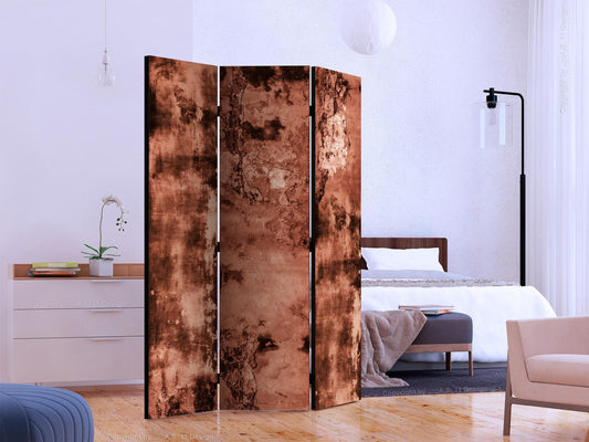Folding Screen - Brown Concrete [Room Dividers] 
