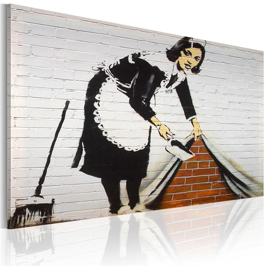 Painting - Cleaning lady (Banksy)
