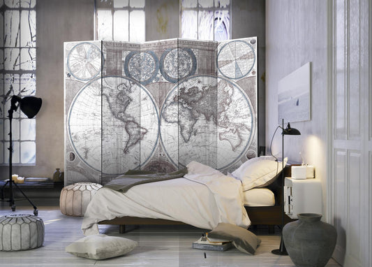 Folding Screen - Terraqueous Globe [Room Dividers] 