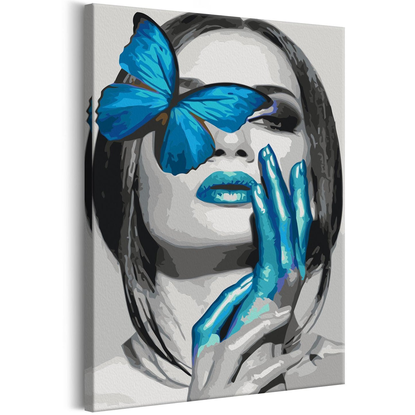 DIY-Leinwandgemälde – Blauer Schmetterling 