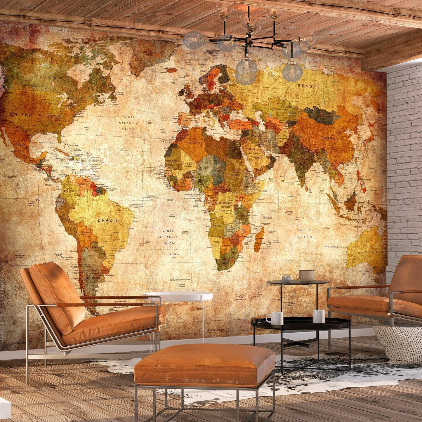 Self-adhesive photo wallpaper - Old World Map