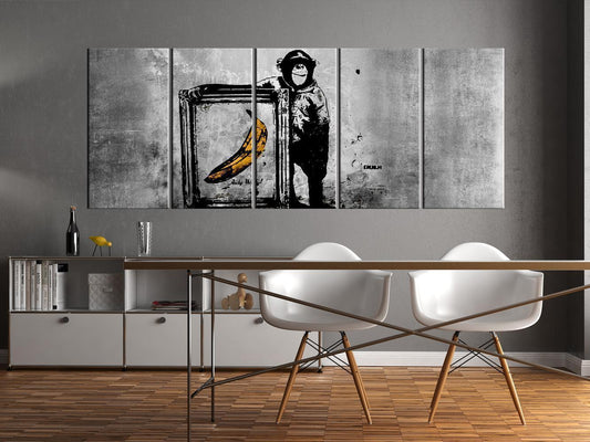 Gemälde - Banksy: Affe mit Rahmen
