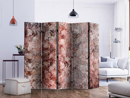 Folding Screen - Coral Bouquet II [Room Dividers] 