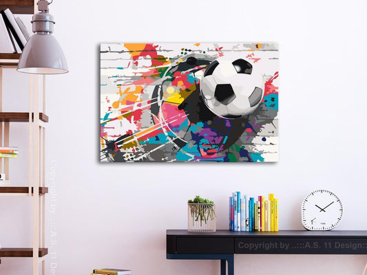 DIY painting on canvas - Colorful Ball 