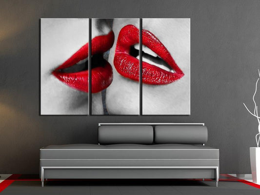 Schilderij - Hot lips