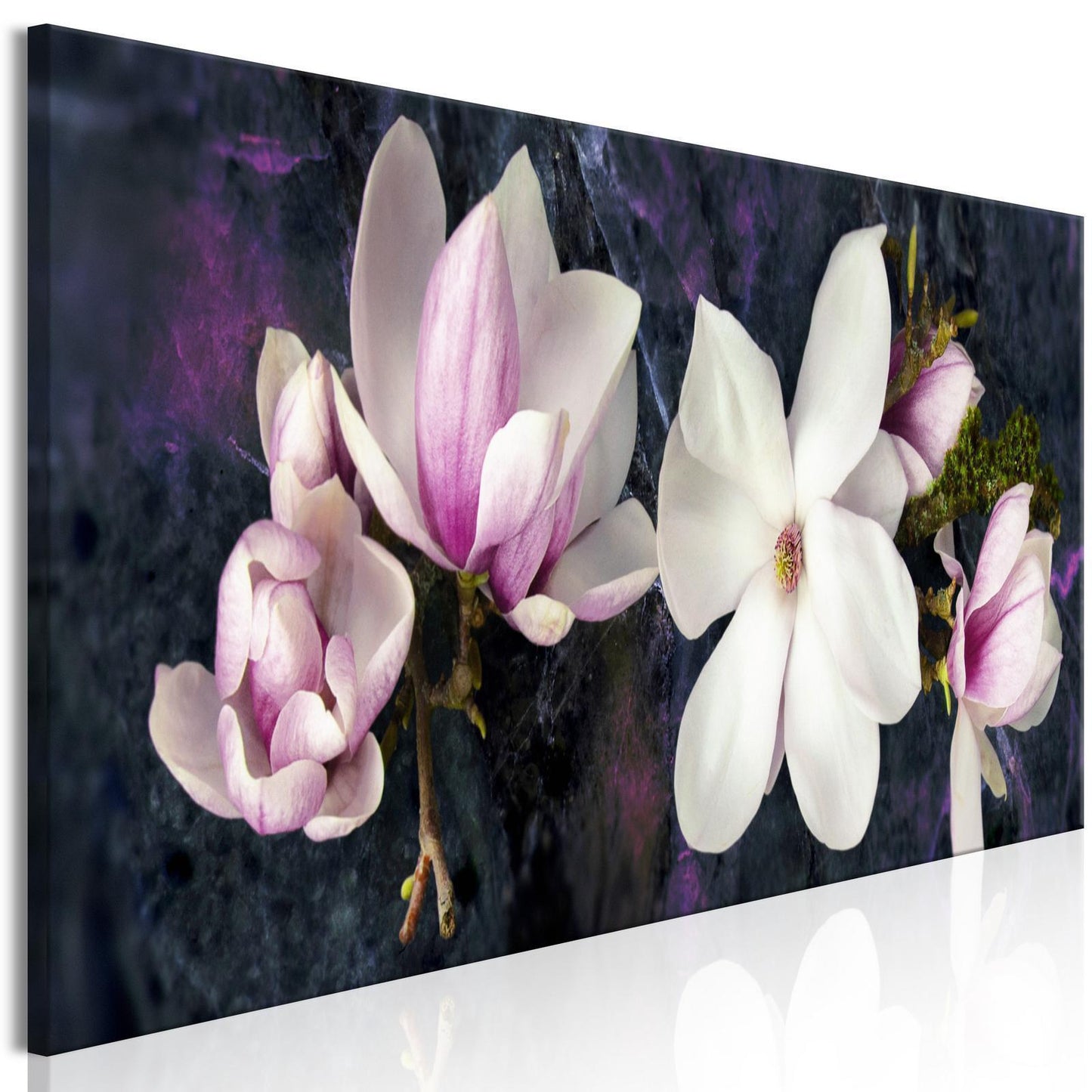 Schilderij - Avant-Garde Magnolia (1 Part) Narrow Violet