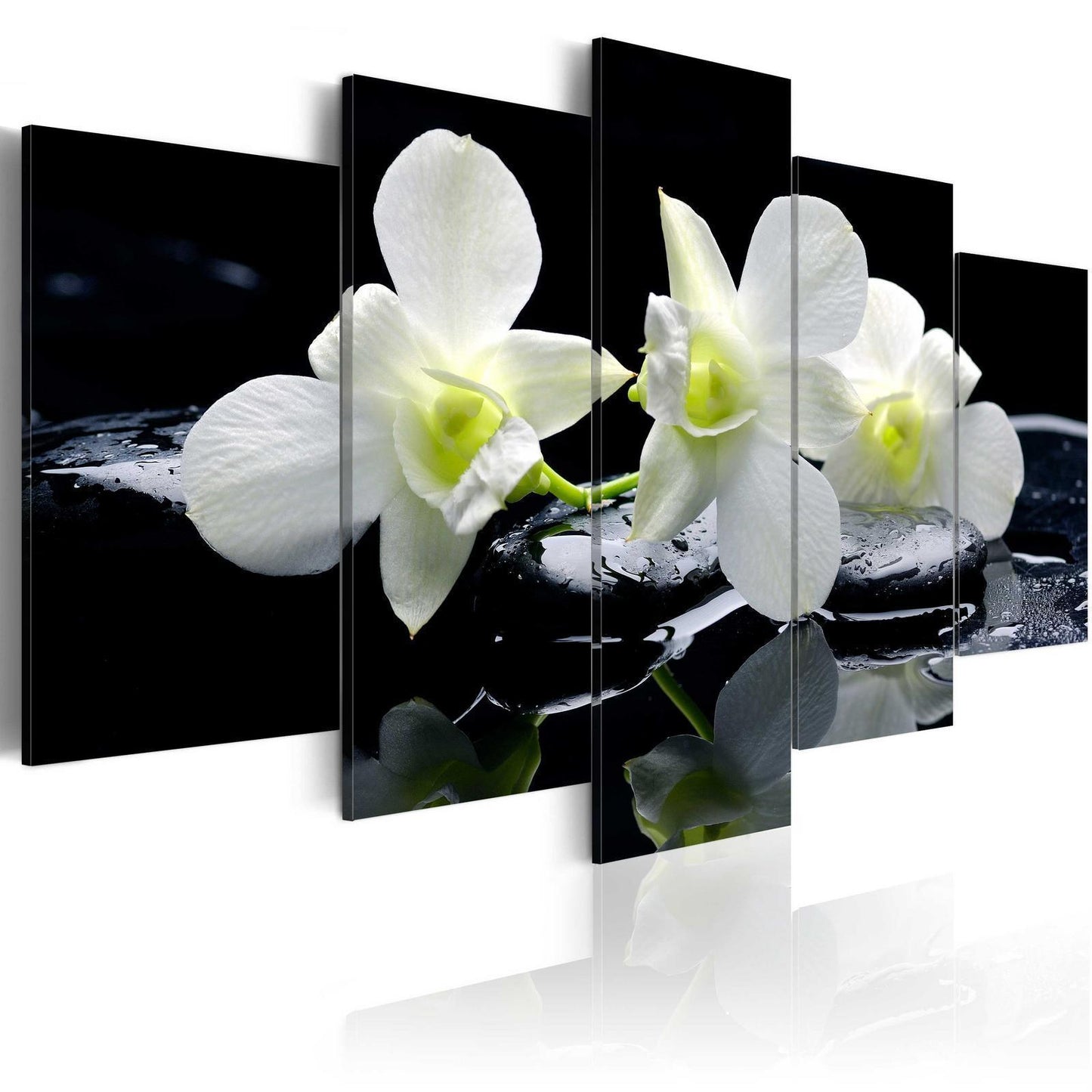 Schilderij - Melancholic orchids