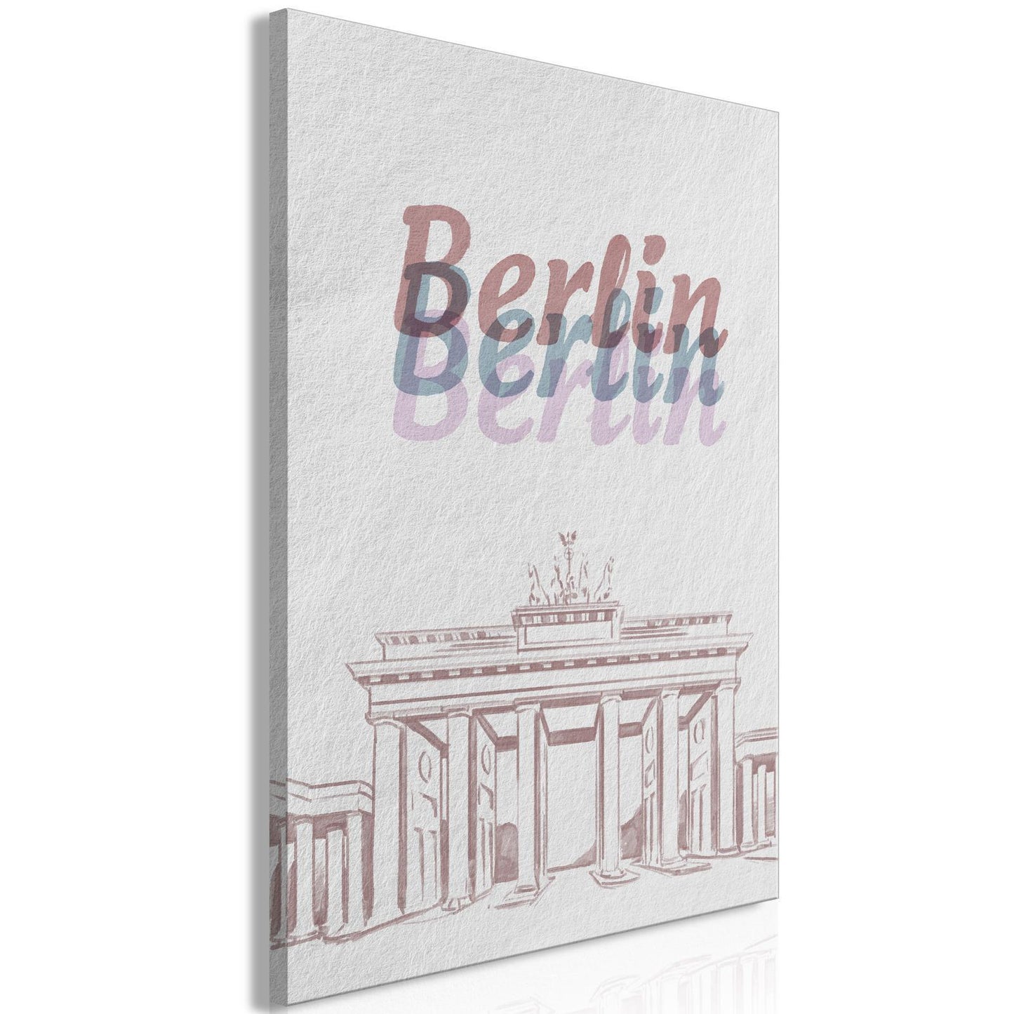 Schilderij - Berlin in Watercolours (1 Part) Vertical