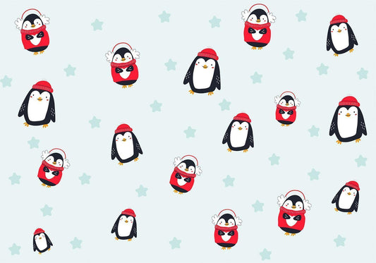 Fotobehang - Brawling Penguins