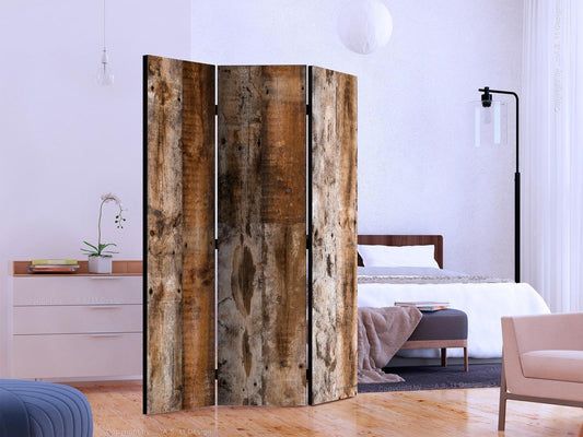 Folding Screen - Antique Wood [Room Dividers] 