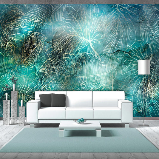 Self-adhesive photo wallpaper - Turquoise Vegetation
