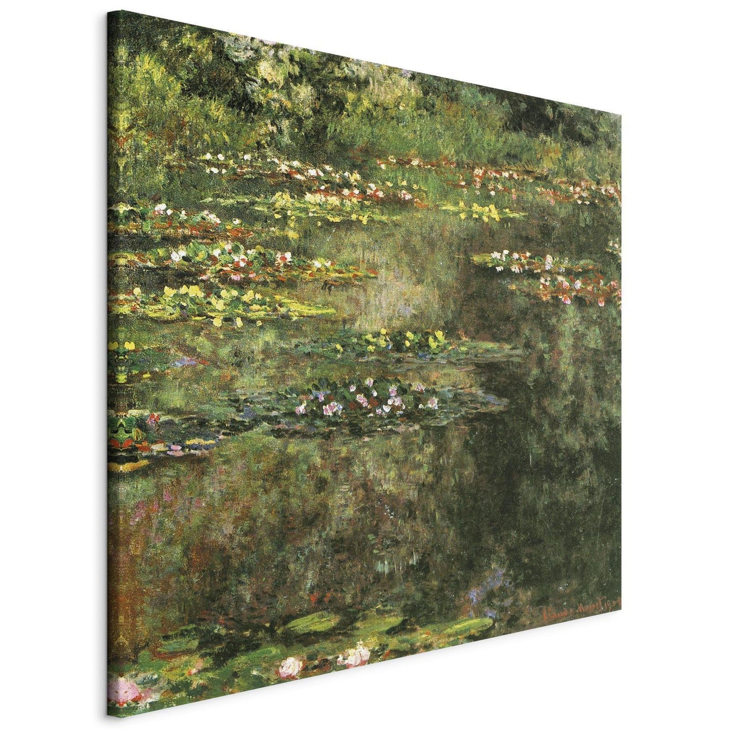 Schilderij - Pond With Water Lilies