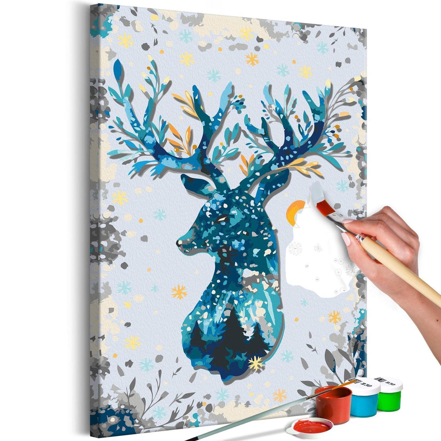 Doe-het-zelf op canvas schilderen - Nightly Deer