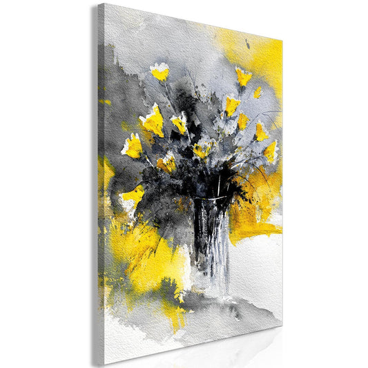 Schilderij - Bouquet of Colours (1 Part) Vertical Yellow