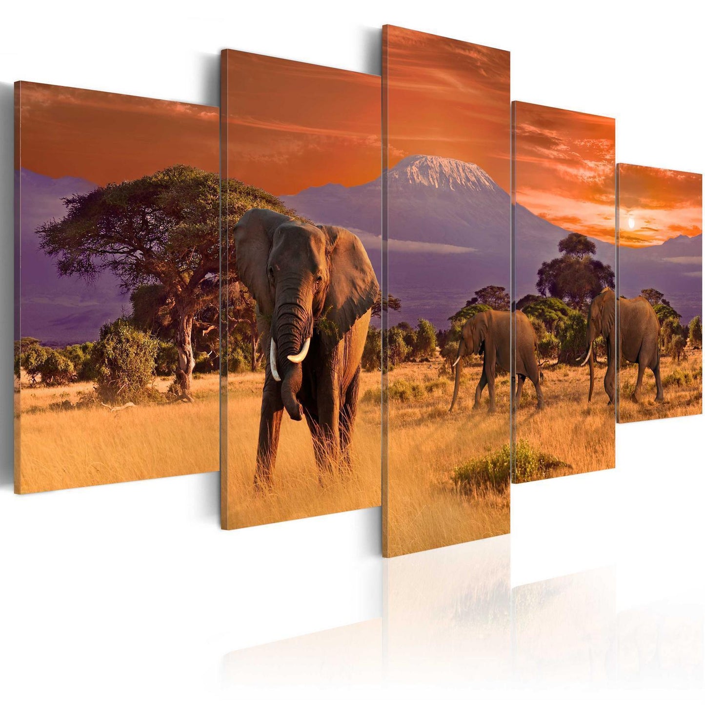 Malerei - Afrika: Elefanten