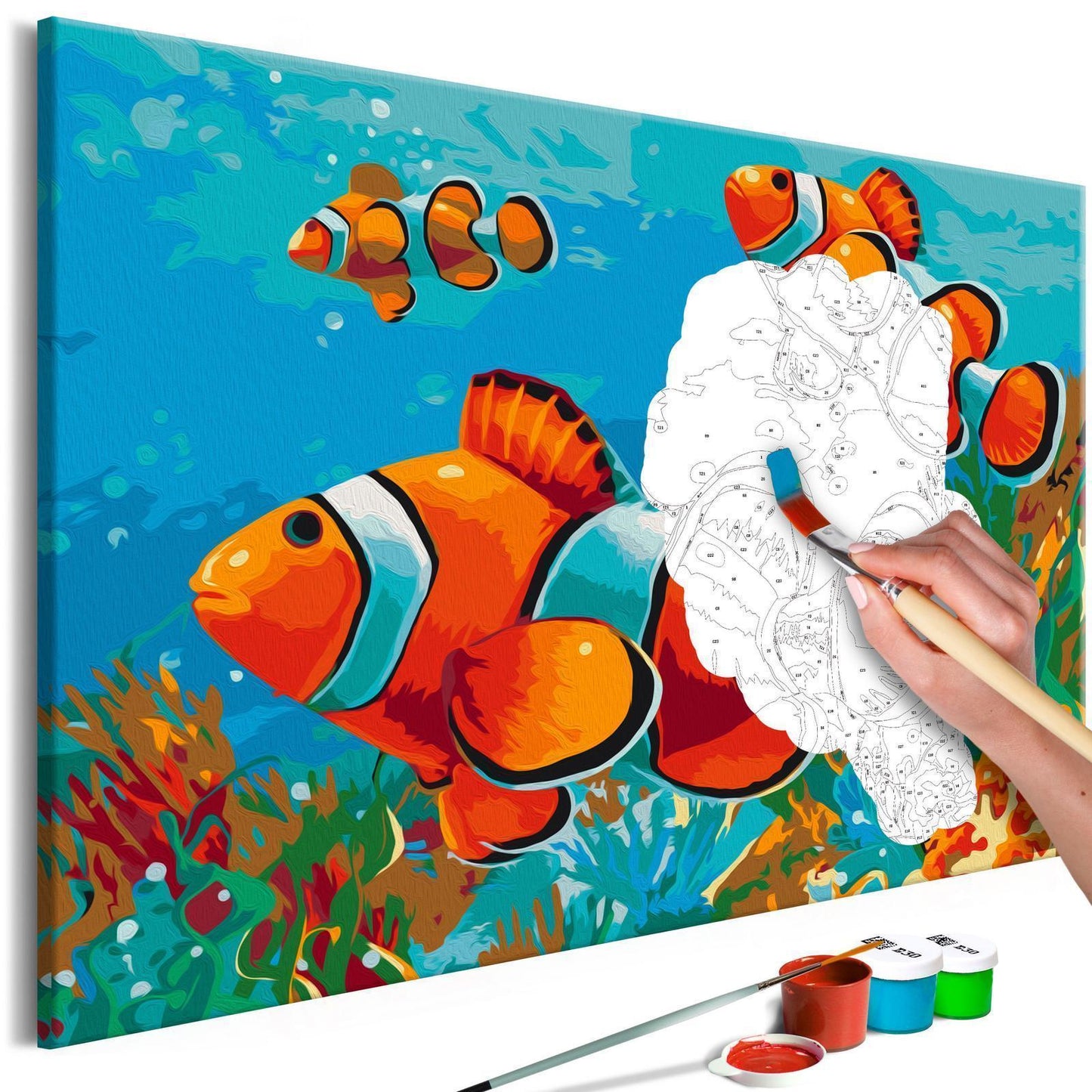 Doe-het-zelf op canvas schilderen - Gold Fishes