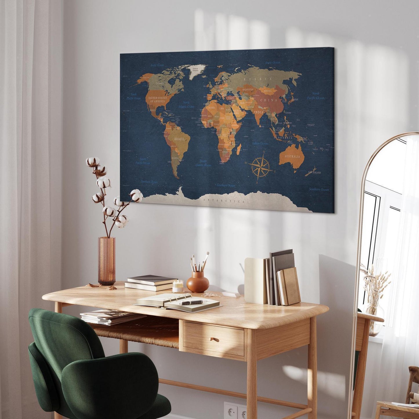 Malerei - Weltkarte: Tintenmeere