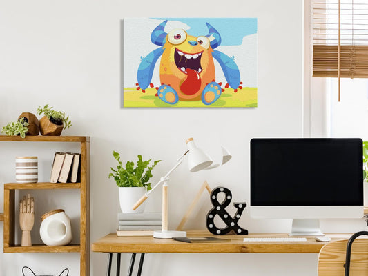 DIY Canvas Painting - Cute Monster 