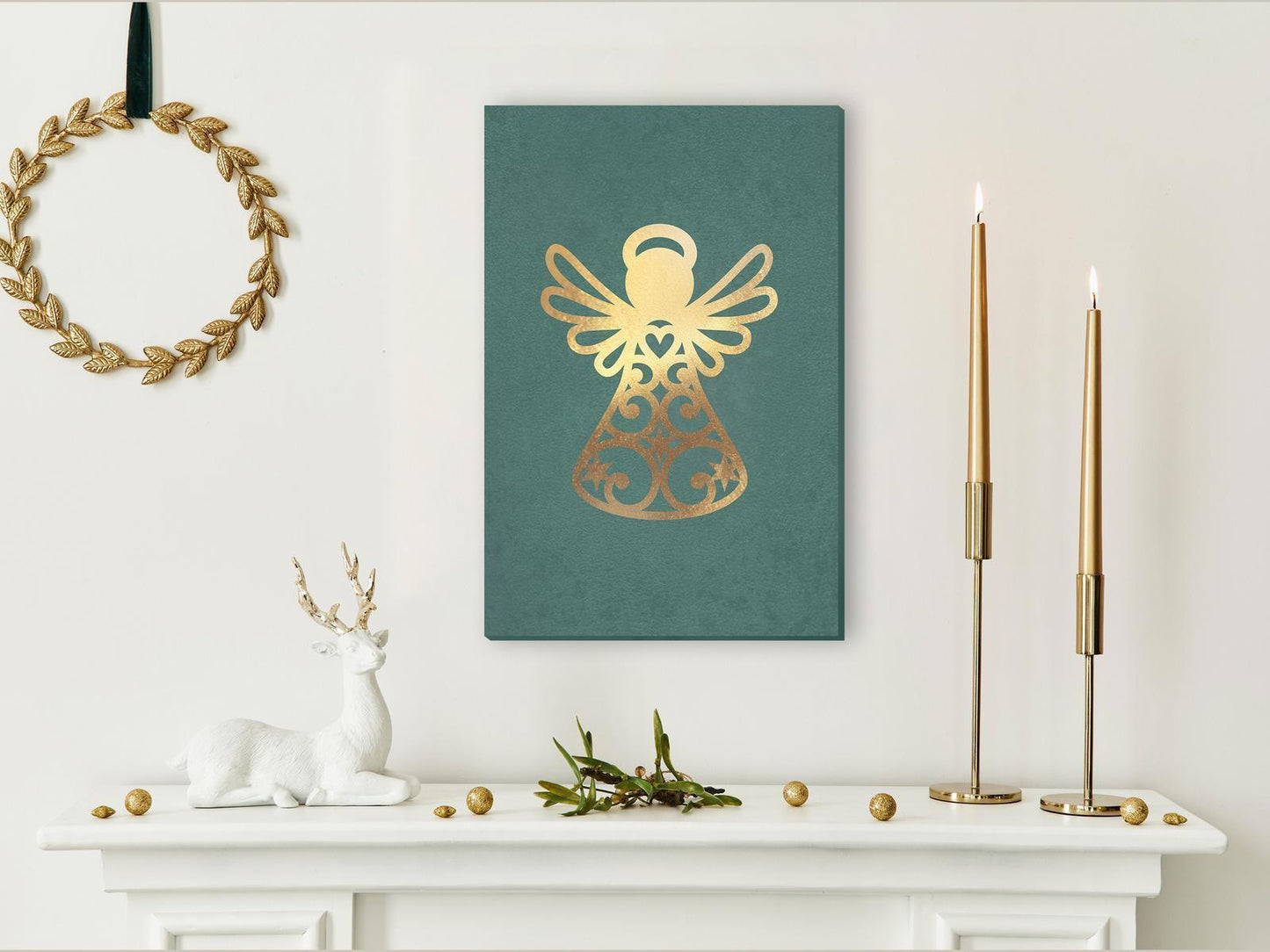 Painting - Angelic Christmas (1 Part) Vertical