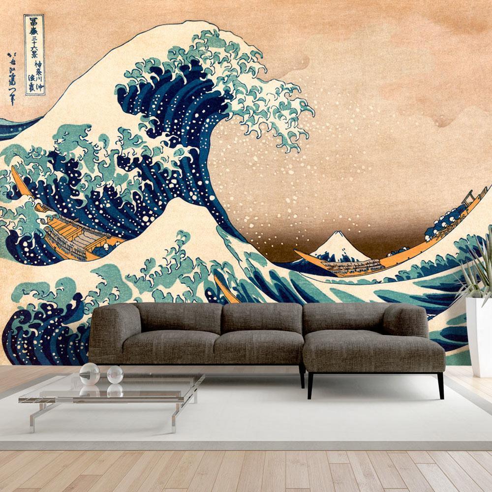 Fotobehang - Hokusai: The Great Wave off Kanagawa (Reproduction)