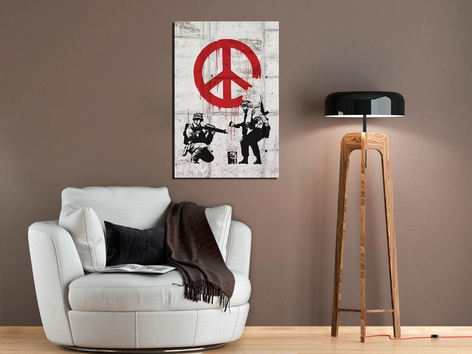 Gemälde – Soldaten malen Frieden von Banksy