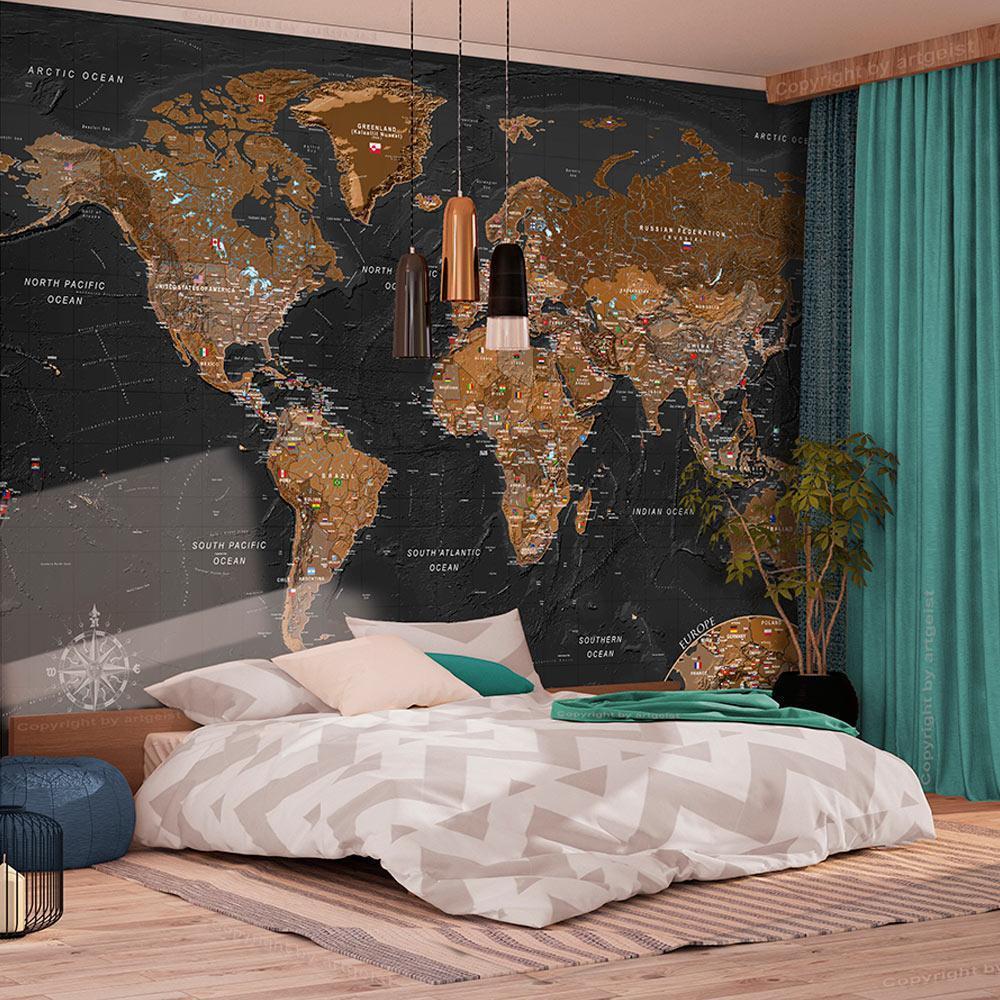 Wall Murals - World: Stylish Map