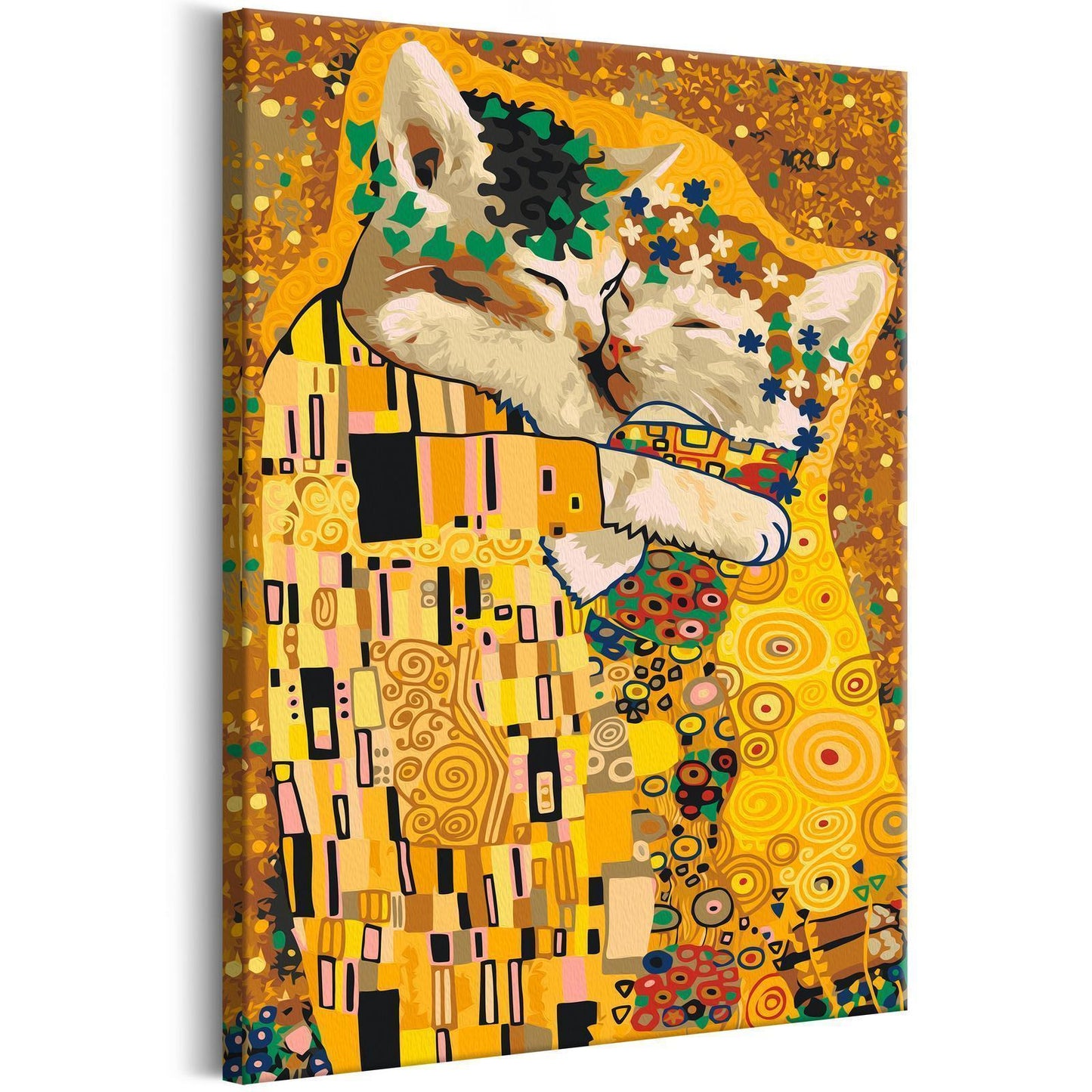 Doe-het-zelf op canvas schilderen - Kissing Cats