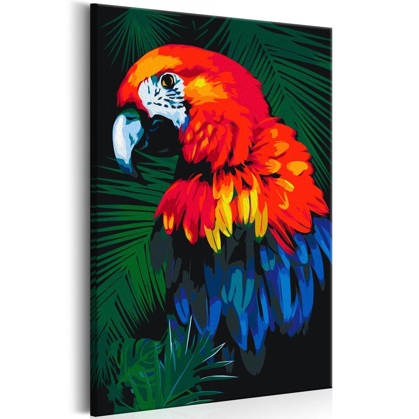 DIY painting on canvas - Parrot 