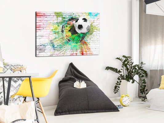 Schilderij - Colourful Sport (Football)