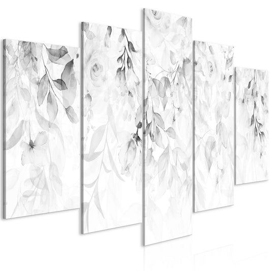 Gemälde - Wasserfall aus Rosen (5 Teile) Breit - Dritte Variante