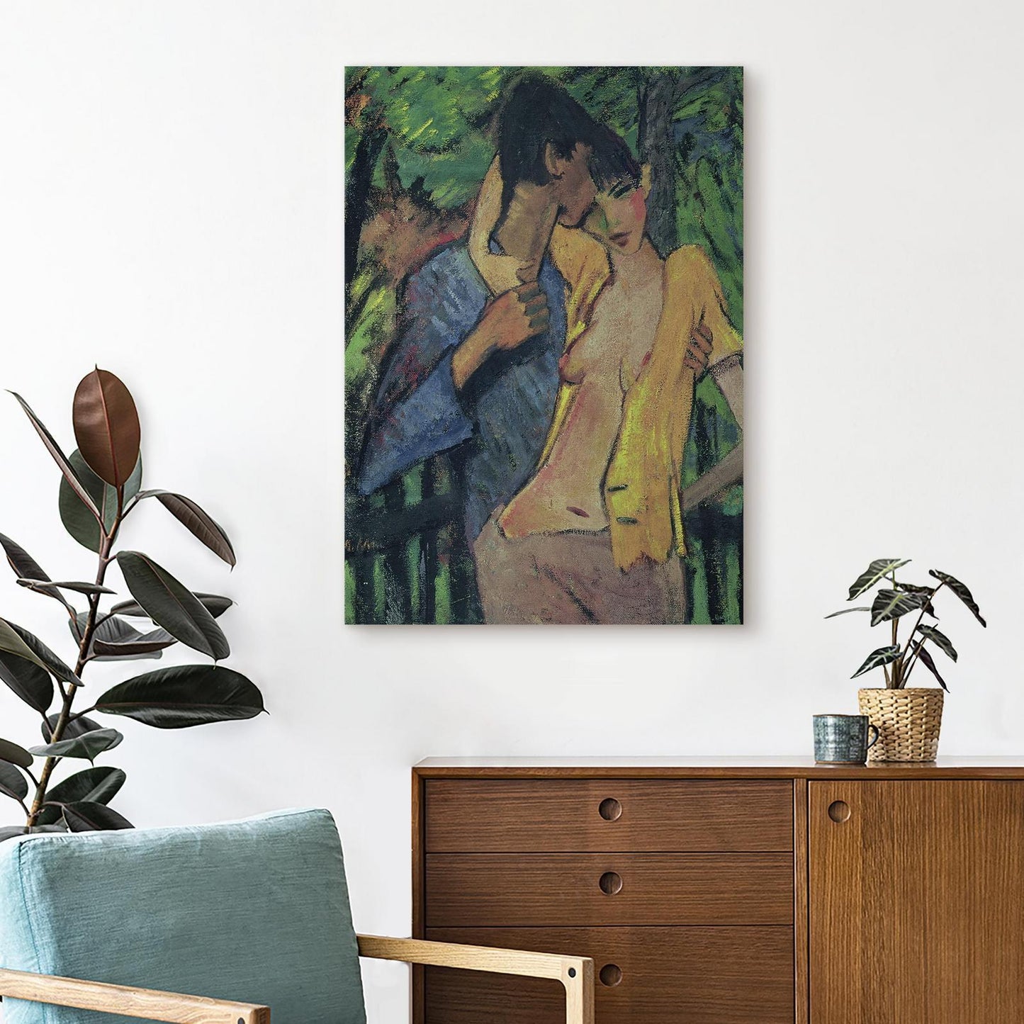Schilderij - Couple in Love